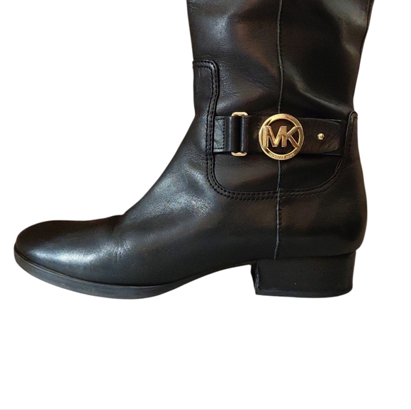 Michael Kors Black and Brown Heeled Boots - Picture 7 of 16